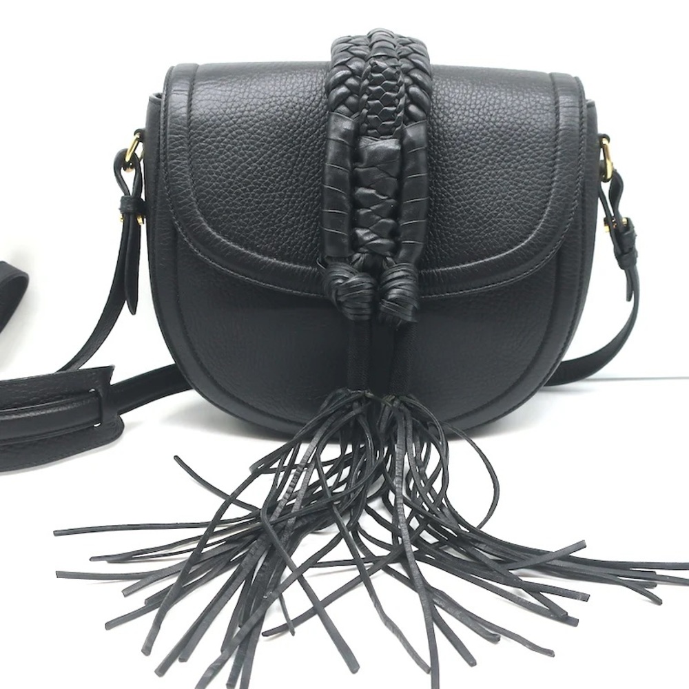 Navy Ghianda Altuazurra Braided Tassel Saddle Crossbody Bag - Women